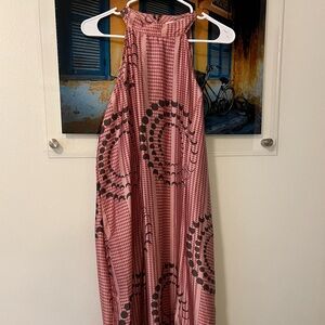 Kamohoalii silk ankle length with slit halter dress 2XL